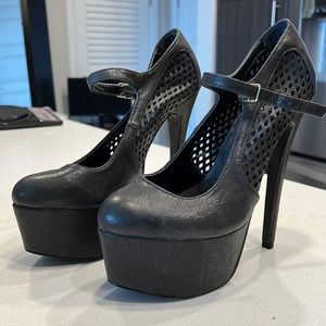 All Black High Heels